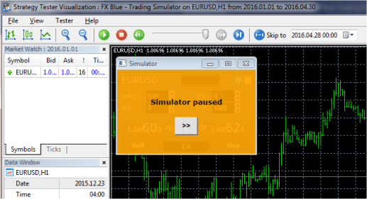 MT5 Trading Simulator Interface